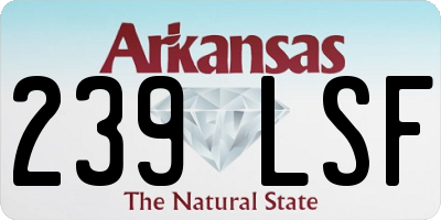 AR license plate 239LSF