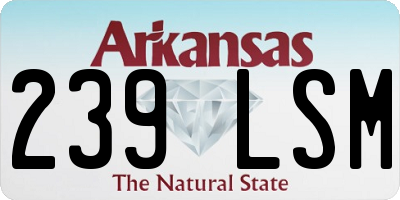 AR license plate 239LSM