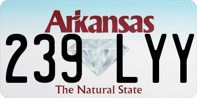 AR license plate 239LYY