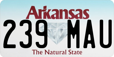 AR license plate 239MAU