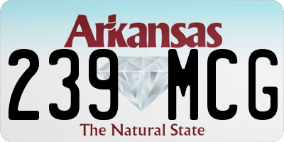 AR license plate 239MCG