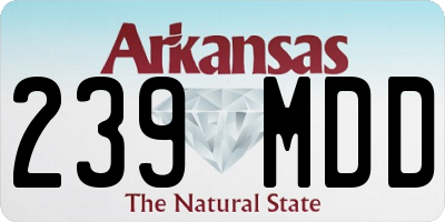 AR license plate 239MDD