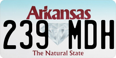 AR license plate 239MDH