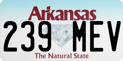 AR license plate 239MEV