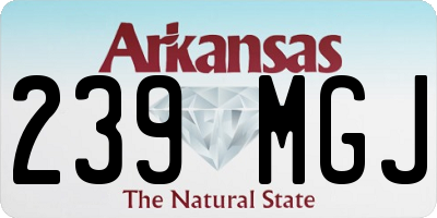 AR license plate 239MGJ