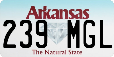 AR license plate 239MGL