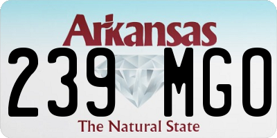 AR license plate 239MGO