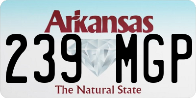 AR license plate 239MGP