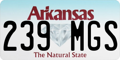 AR license plate 239MGS