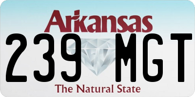 AR license plate 239MGT