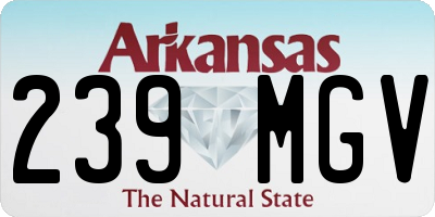 AR license plate 239MGV