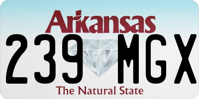 AR license plate 239MGX
