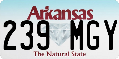 AR license plate 239MGY