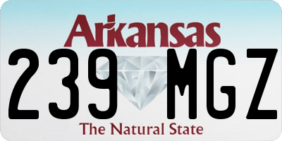 AR license plate 239MGZ