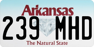 AR license plate 239MHD