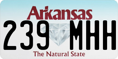 AR license plate 239MHH
