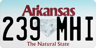 AR license plate 239MHI