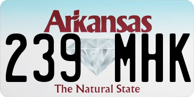 AR license plate 239MHK