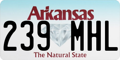 AR license plate 239MHL