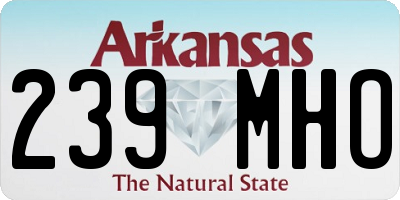 AR license plate 239MHO