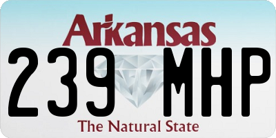AR license plate 239MHP