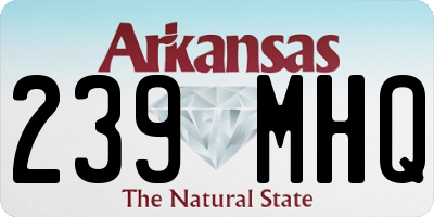 AR license plate 239MHQ