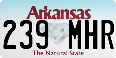 AR license plate 239MHR