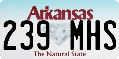 AR license plate 239MHS