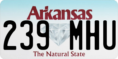AR license plate 239MHU