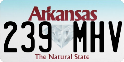AR license plate 239MHV