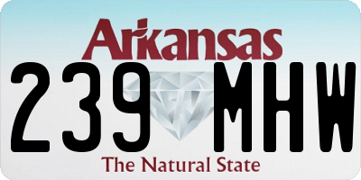 AR license plate 239MHW