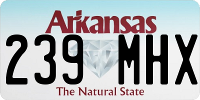 AR license plate 239MHX