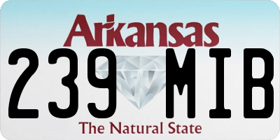 AR license plate 239MIB
