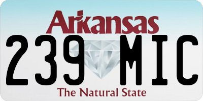 AR license plate 239MIC