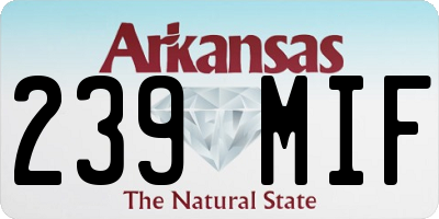 AR license plate 239MIF