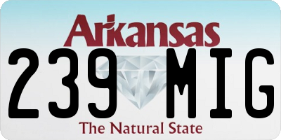 AR license plate 239MIG