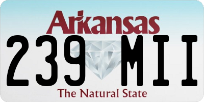 AR license plate 239MII