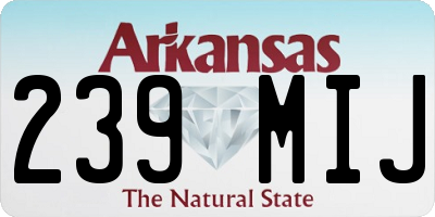 AR license plate 239MIJ