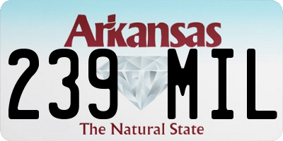 AR license plate 239MIL
