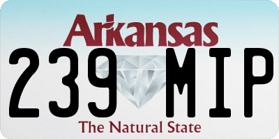 AR license plate 239MIP