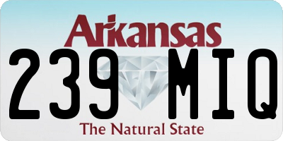 AR license plate 239MIQ