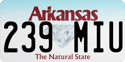 AR license plate 239MIU