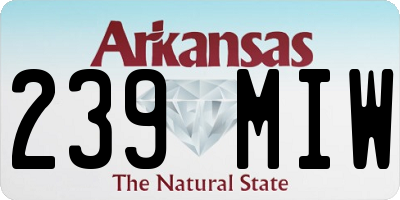 AR license plate 239MIW