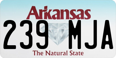 AR license plate 239MJA