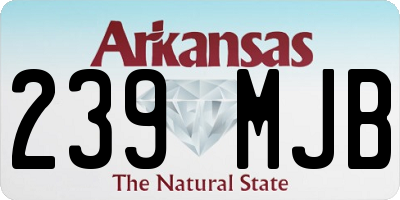 AR license plate 239MJB