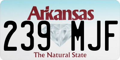 AR license plate 239MJF