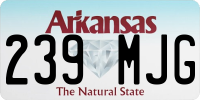 AR license plate 239MJG