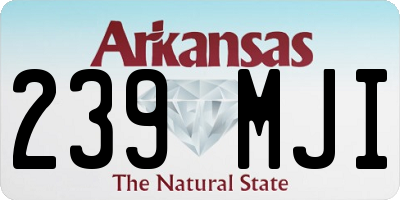 AR license plate 239MJI