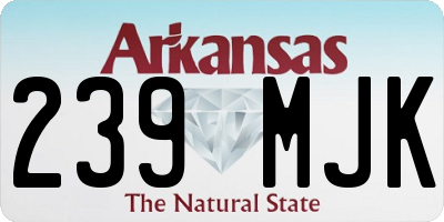 AR license plate 239MJK