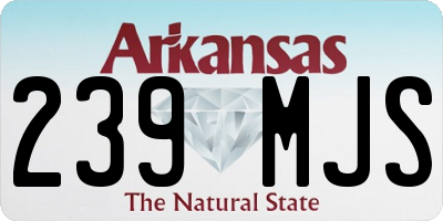 AR license plate 239MJS